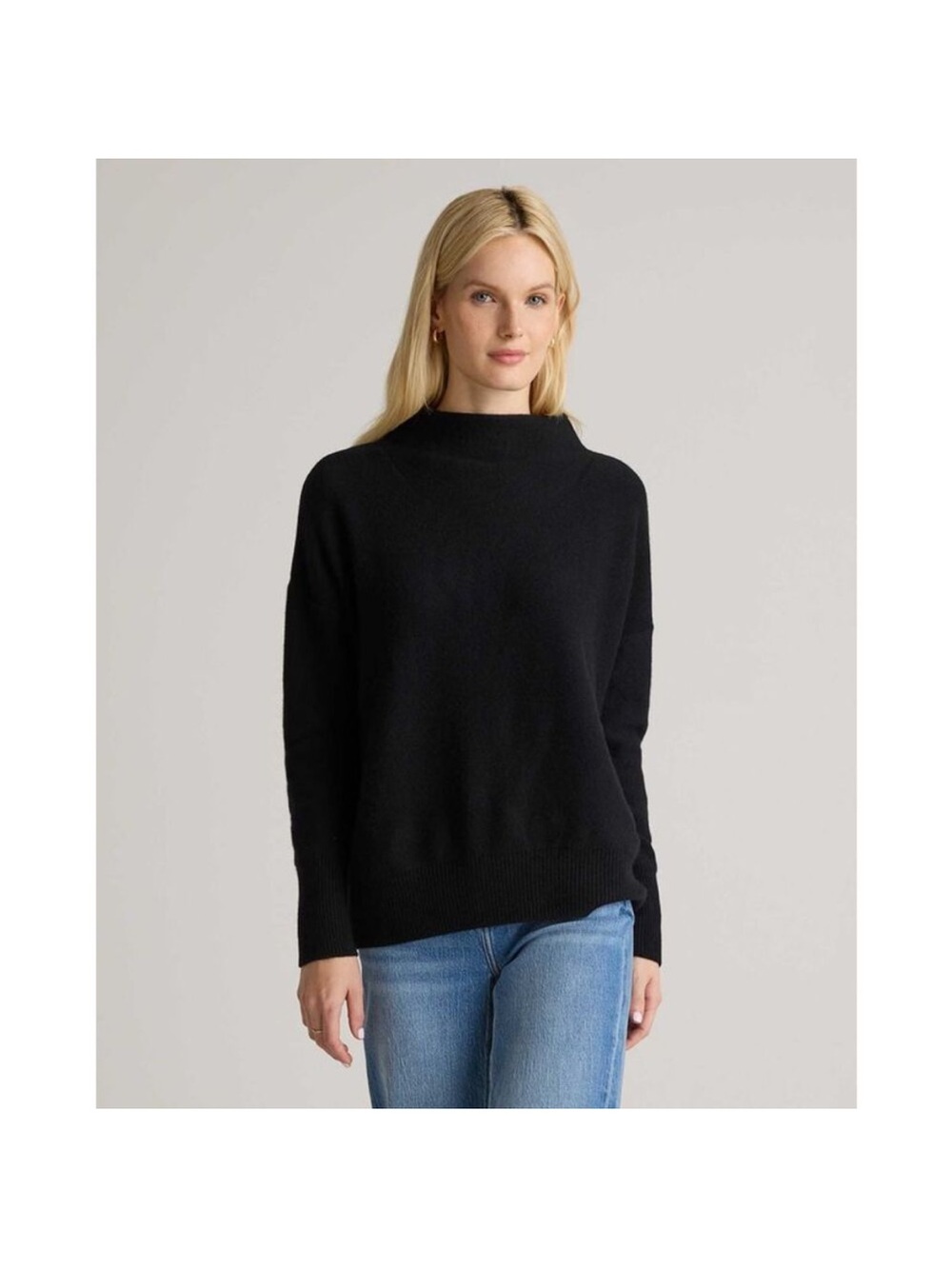 QUINCE 100% Mongolian Cashmere Funnel Neck Sweater